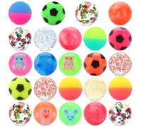 TAXTYHRE 24 Pièces Balles Rebondissantes Enfant, 25mm Balles Rebondissantes, Couleurs Mélangées, Remplissage de Sac de Fête pour Enfants, pour les Cadeaux de Fête d'anniversair