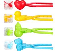 TAXTYHRE 4 Pièces Pince Boule Neige Enfants, Clip Boule de Neige, Fabricant de Boules de Neige, Outil pour Boule de Neige, pour Batailles de Boules Neige, Activités de Plein Air Hivernales (A)