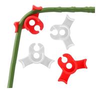 TAXTYHRE Clips d'EntraîNement pour Plantes, 40pcs Plantes Cintrage Clips, Clips D'Entraînement à Faible Stress, Cintreuse de Plantes, Clips Attache Plante, Cintreuse Croissance Plantes (Rouge+Blanc)