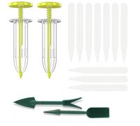 TAXTYHRE Ensemble Semoir à Graines, Semoir Planteur, Semoir à Plantes, Distributeur de Graines, avec Transplanteuse de Semis, Perforateur de Plantation et 10 Étiquettes de Plantes