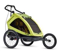 TAXXI ELITE two lemon | Remorque | Buggy | Jogger | Poussette multifonctionnelle | Poussette polyvalente pour deux | Système de voyage flexible | 3-en-1