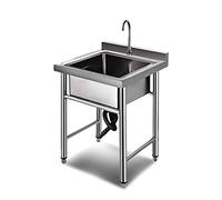 TAXXII Évier de Cuisine autoportant en Acier Inoxydable 304, fabriqué à la Main, Grande capacité, idéal pour Salle à Manger, Maison de Campagne, café ou Magasin.