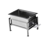 TAXXII Évier de Nettoyage de Sol intérieur/extérieur, bac à lessive en Acier Inoxydable avec Drainage pour Cuisines, commerces et garages (93 cm/36,6 po)