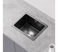 TAXXII Évier encastré en Acier Inoxydable pour Bar de Cuisine, Poste de Travail à Une cuve, sans Robinet (42 * 35)