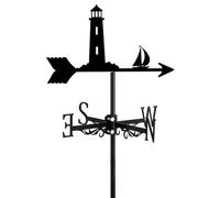 TAXXII Girouette en Fer forgé en Forme de voilier de Course, indicateur de Direction du Vent, Outils de Mesure pour toitures de Jardin, décoration extérieure pour Jardin et Ferme, B(E)
