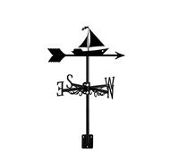 TAXXII Girouette en Fer forgé en Forme de voilier de Course, indicateur de Direction du Vent, Outils de Mesure pour toitures de Jardin, décoration extérieure pour Jardin et Ferme, B(D)