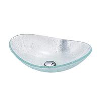 TAXXII Vasque à Poser en Verre avec Robinet pour Meuble-lavabo Moderne