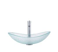 TAXXII Vasque à Poser en Verre avec Robinet pour Meuble-lavabo Moderne