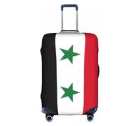 TAyang Housse de protection imperméable à l'eau et à la poussière pour valises de 45,7 à 81,3 cm Motif drapeau de la République arabe syrienne, blanc, S