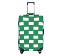 TAyang Housse de protection imperméable et résistante à la poussière pour valises de 45,7 à 81,3 cm Motif drapeau du Nigeria, blanc, S