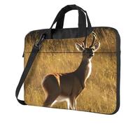 TAyang Mignon Cerfs Imprimé Mince Mallette pour Ordinateur Portable 13-15,6 Pouces | Sac Messenger Mignon pour Femmes Hommes Travail Collège, Noir , 13 inch