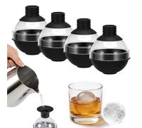 TayBong Lot de 4 grands moules à glaçons en silicone de qualité alimentaire pour whisky, cocktails, vin et boissons