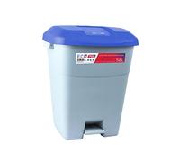 Tayg 434020 - Poubelle à pédale, base grise et couvercle bleu, 50 litres