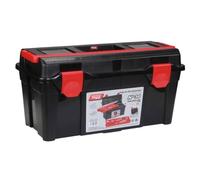 Tayg Coffre à outils 580 x 285 x 290 mm 47,9 L avec plateau et bac Noir et rouge