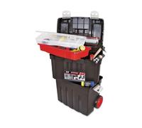 Tayg Caisse à outils sur roulettes avec plateau et boîte, 470x290x630 mm, 85,8 L