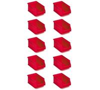 Tayg Lot de 10 tiroirs en plastique empilables nº53 - Organisateur de vis, tiroirs, boîte de rangement, bacs en plastique rectangulaires, 33,6 x 16 x 13 cm