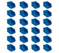 Tayg Lot de 24 tiroirs en plastique empilables nº51 - Organiseur de vis, tiroirs, boîte de rangement, bacs en plastique rectangulaires (17 x 10 x 8 cm, bleu)