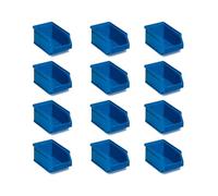 Tayg Pack 12 Bacs en Plastique Empilables n°54 - Organisateur de Vis, Tiroirs, Boîte de Rangement, Cubettes en Plastique Rectangulaires, 33,6x21,6x15,5 cm