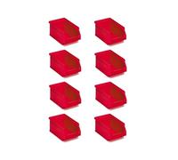 Tayg Pack 8 Bacs en Plastique Empilables nº55 - Organisateur de Vis, Tiroirs, Boîte de Rangement, Cubettes en Plastique Rectangulaires, 33,6x21,6x20 cm