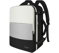 Taygeer Bagage Cabine Sac à Dos Voyage 40x36x20, Sac a Dos Ordinateur 15,6 Pouces avec de Chargement USB, Sac a Dos Voyage Femme Homme Collège Affaire Scolaire, École, Beige Gris Noir