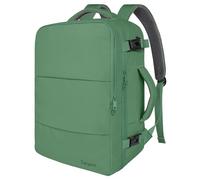 Taygeer Sac a Dos Voyage Cabine Avion avec Housses Chaussures, Sac a Dos Voyage, Bagage à Main 45x36x20 Easyjet pour Ordinateur Portable 15.6 pouces USB Charging Port, Femme Homme Collège Affaire,Vert