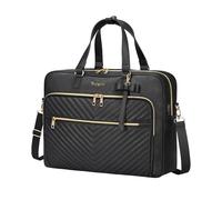 Taygeer Sac Ordinateur Portable Femme PU Cuir, Sac a Dos Femme, Sacoche Ordinateur 17 Pouces port USB Portable, Grand Sacs Cabas Totebag Multifonctionnel Cours Universitaire Affaires Cadeau,Noir