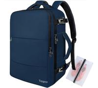 Taygeer Sac Voyage 40x30x20 Ryanair, Bagage à Main Avion Etanche Port USB Charger, Valise Cabine 40x30x20 avec Poche Compartimentée Ordinateur 14 Pouces, Femme Homme, Le vélo, Bleu Foncé