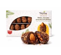 Tayiba Dattes Enrobées de Chocolat Belge et Feuilletine Croustillante - Dattes Fourrées Amande - Confiserie Gourmande Premium - Boîte Cadeau