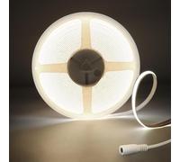 Tayire COB Bande de lumière LED CC 24 V blanc froid 6 500 K, 10 m 320 LED/m de lumière CRI95+ 8 mm super brillante LED pour fêtes, comptoirs, décoration de maison (bande LED uniquement)