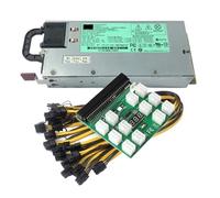 TAYKDRCAX Alimentation Serveur 1200 W HSTNS-PL11 490594-001 438203-001 for Carte de dérivation PCI-E DL580 G6 G7, câble 6 Broches