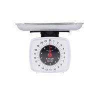 Taylor Balances de Cuisine Mécaniques Haute Précision avec Fonction Ajouter et Peser et Précision, Finition Chrome Blanc et Argenté 10 kg de Capacité