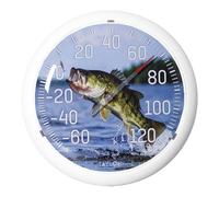 Taylor Jumping Fish Thermomètre d'intérieur et d'extérieur sans fil avec grands chiffres faciles à lire pour terrasse, piscine, jardin ou garage et zones intérieures, 33,7 cm, bleu