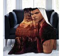 Taylor Lautner Couverture d'agneau avec impression 3D en peluche pour salon, chambre à coucher, dortoir