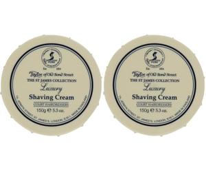 Taylor Of Old Bond Street St James Luxe Crème de Rasage 150 g (Lot de 2)