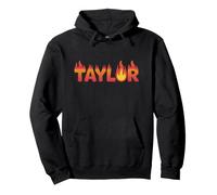 Taylor on Fire Word Art - Jolie Flamme personnalisée Sweat à Capuche
