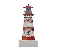 Taylor Precision Products Horloge Phare en polyrésine avec thermomètre Multicolore 30,5 cm
