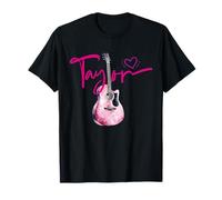 Taylor Prénom J'aime Taylor Girl Guitare Mignonne T-Shirt
