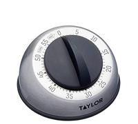 Taylor Pro Minuteur de cuisine à remonter, minuteur de cuisine en acier inoxydable de 60 minutes, alarme de comptage portable pour la cuisson et la pâtisserie, approuvée par les chefs professionnels.