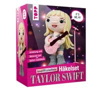 Taylor Swift Kit de crochet non officiel, instructions (français non garanti), fil mélangé, ouate de remplissage, crochet 3,0 mm, yeux de sécurité, fil chenille, fil, support