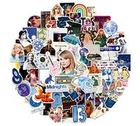 Taylor Swift Lot de 100 autocollants - avec motifs Midnights, Lover & Red - Avec paroles de chansons et couverture d'album - Autocollant en vinyle de qualité supérieure pour les fans