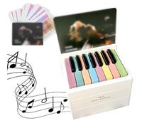 Taylor Swift Piano Calendrier de table, mini calendrier 3D, 2025, 27 cartes musicales, 52 chansons, cadeau d'anniversaire jouable, pour les fans de Swift, cadeau (blanc)