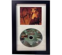Taylor Swift - The Life of a Showgirl CD W/ Hand Signed Photo 3 (Framed Display Case 6.5x12), Taylor Swift