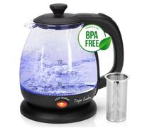 Taylor Swoden Abel - Bouilloire électrique 0% BPA de 1L et 2200W, Bouilloire en verre avec protection contre l’ébullition à vide