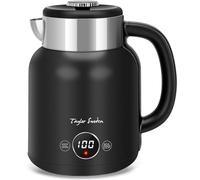 Taylor Swoden Bouilloire électrique rapide avec réglage de la température 2200W, Bouilloire à chauffage 1.7L, 40-100°, LED Digitale, double paroi inox,Fonction maintien au chaud, Noir