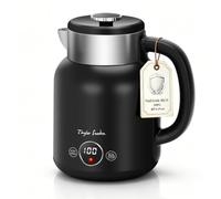 Taylor Swoden Bouilloire Électrique Rétro 1.7L en Inox Sans BPA Noir