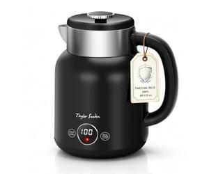 Taylor Swoden Bouilloire Électrique Rétro 1.7L en Inox Sans BPA Noir