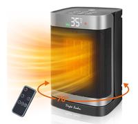 Taylor Swoden Fiery - Chauffage d'appoint portable pour usage intérieur, chauffage electrique PTC avec télécommande, minuterie de 24 heures, oscillation de 70°, 4 modes, 1500W.