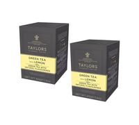 Taylor® | Thé vert citron | Thé vert Arôme Naturel de Citron - 2 x 20 Sachets de Thé (2 x 40Gr) | Coffret Thé Vert Aromatisé