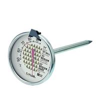 Taylor Thermomètre à Viande, Jauge de Température de Cuisine Adaptée au Four avec Sonde, Idéal pour la Viande, le Poisson et le Barbecue, avec Tableau des Cuissons, Acier Inoxydable