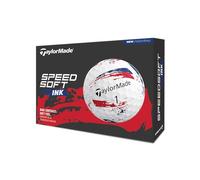 TaylorMade TM26 SpeedSoft Ink Lot de 12 balles de golf pour homme Bleu/rouge